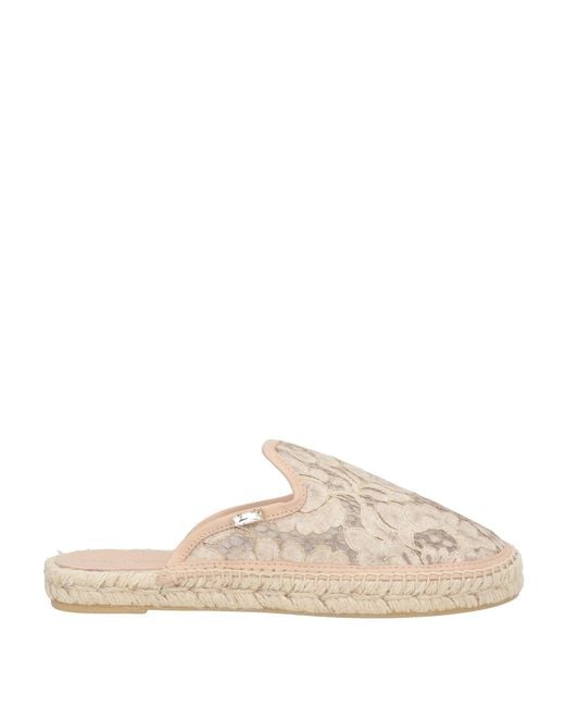 Baldinini Natural Espadrilles Leather, Textile Fibers