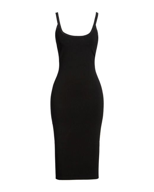 T By Alexander Wang Black Midi Dress