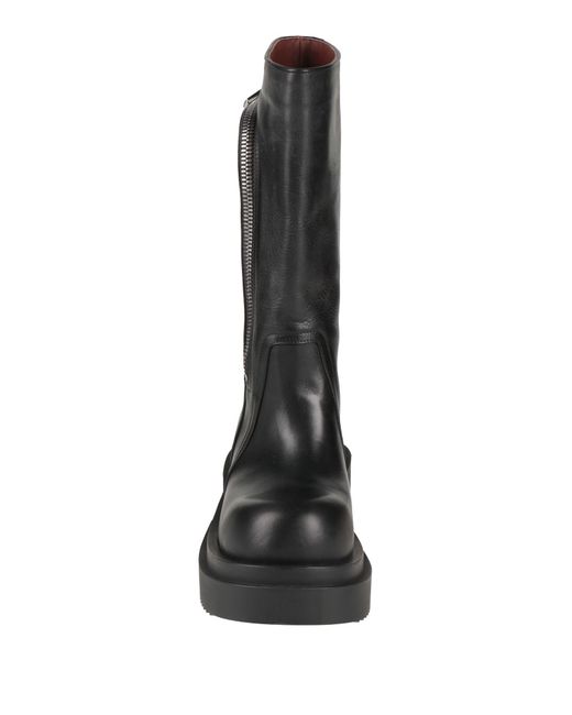 Rick Owens Black Boot Leather