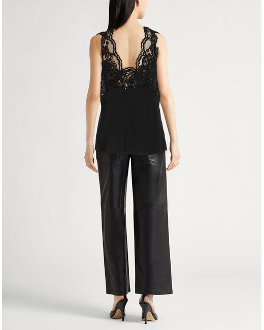 Ermanno Scervino Black Top Silk, Polyamide, Viscose, Cotton