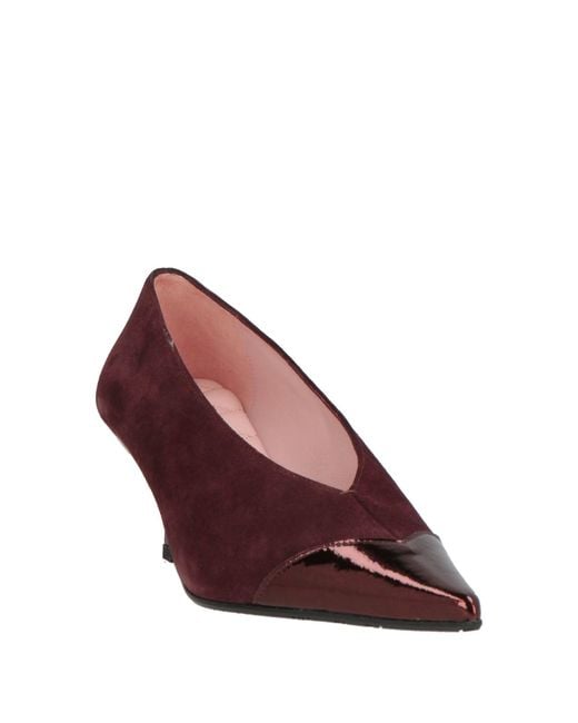 Ras Purple Burgundy Pumps Leather