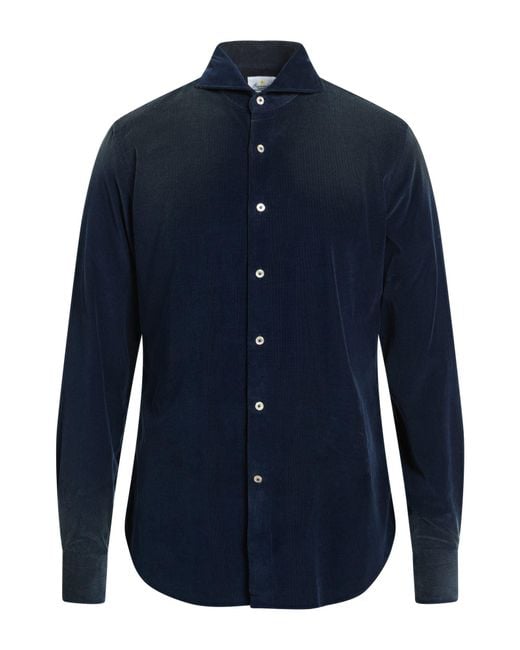 Giannetto Portofino Blue Shirt Cotton for men