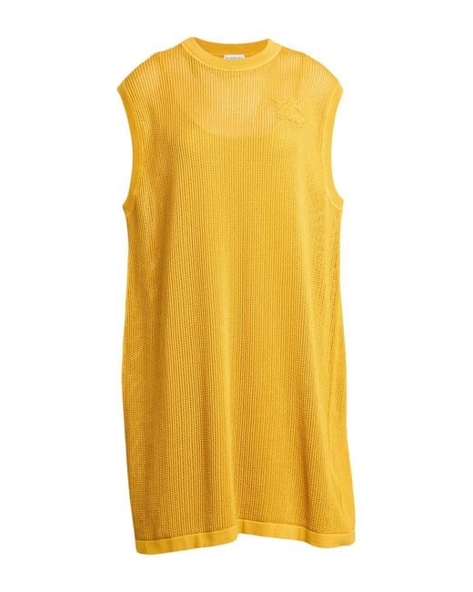 Burberry Yellow Marigold Mini Dress Cotton, Polyamide, Elastane