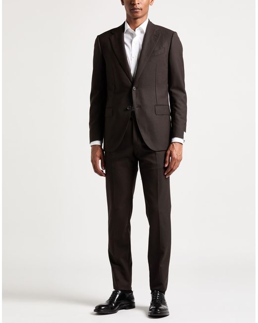 Caruso Brown Suit Wool for men