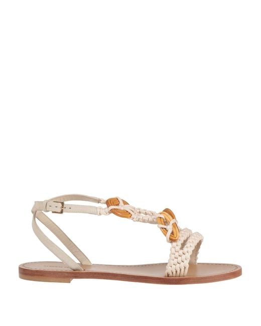 Alberta Ferretti Natural Sandals