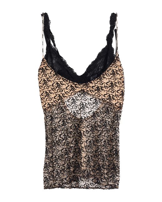 The Attico Black Top Cotton, Polyamide, Polyester