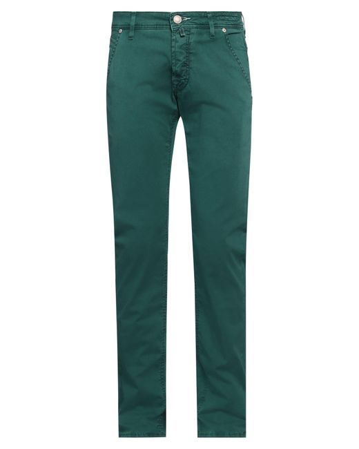 Jacob Coh?n Green Pants Cotton, Elastane for men