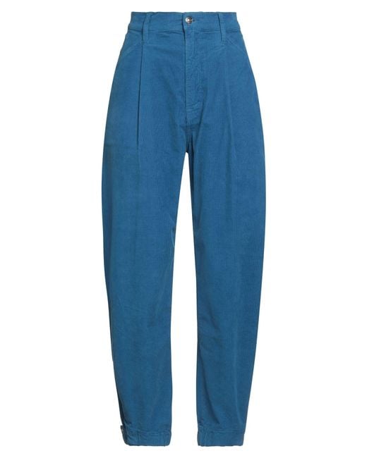 People Blue Pants Cotton, Elastane