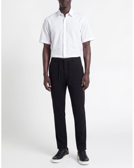 Karl Lagerfeld Black Pants Polyester, Elastane for men