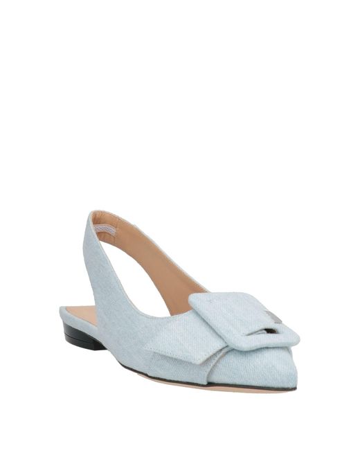 Sergio Rossi White Ballet Flats Textile Fibers