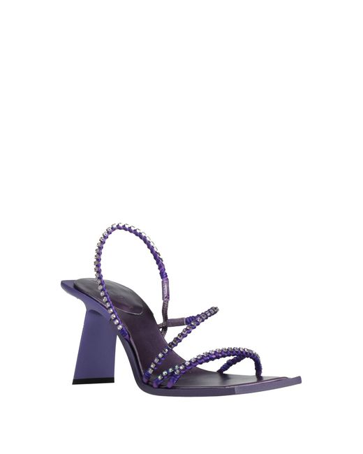 Benedetta Bruzziches Blue Sandals Textile Fibers