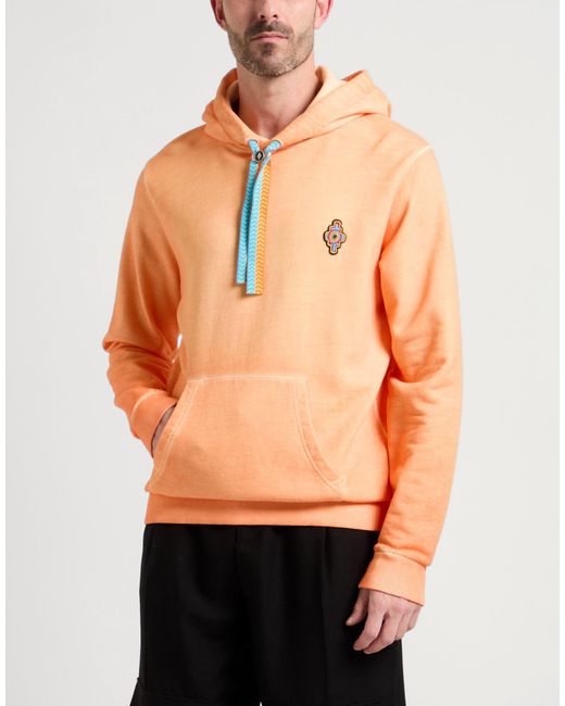 Marcelo Burlon Orange Sweatshirt Cotton, Elastane, Polyester for men