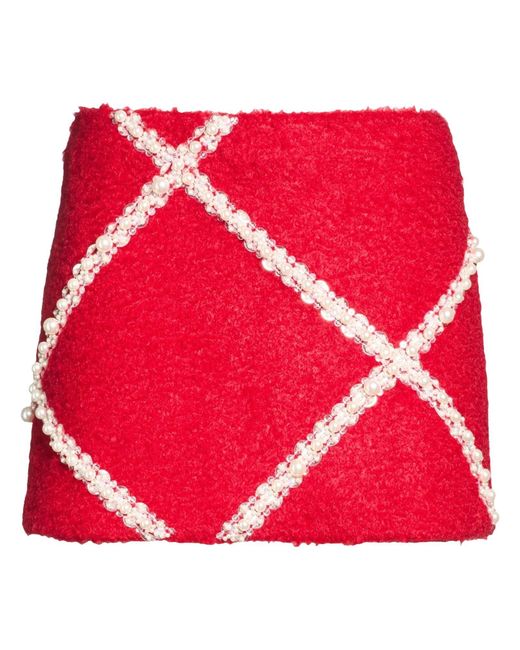 DES_PHEMMES Red Mini Skirt