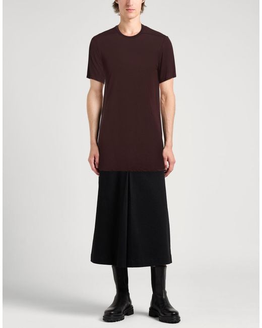 Rick Owens Red T-Shirt Viscose, Silk for men