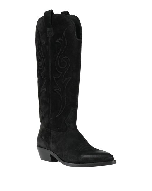 Carmens Black Boot Leather