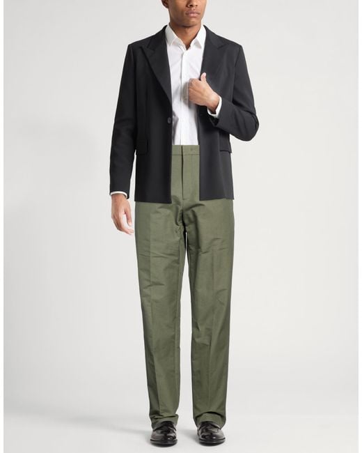 Jil Sander Green Pants Cotton for men