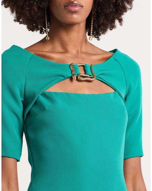 Just Cavalli Blue Mini Dress Polyester, Elastane