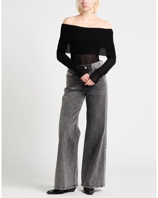 Alysi Black Rollkragenpullover