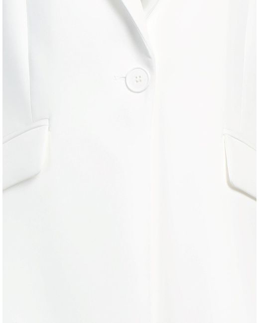 hinnominate White Blazer Polyester, Elastane