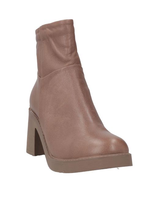 BUENO Brown Ankle Boots Leather