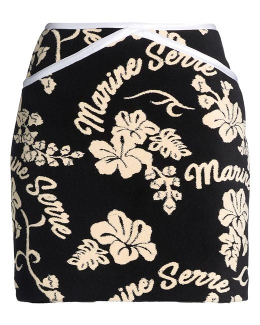 MARINE SERRE Black Mini Skirt