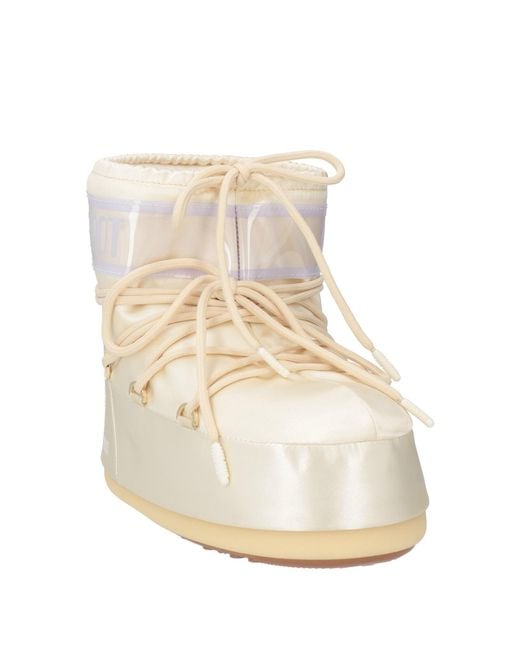 Moon Boot Natural Ivory Ankle Boots Textile Fibers