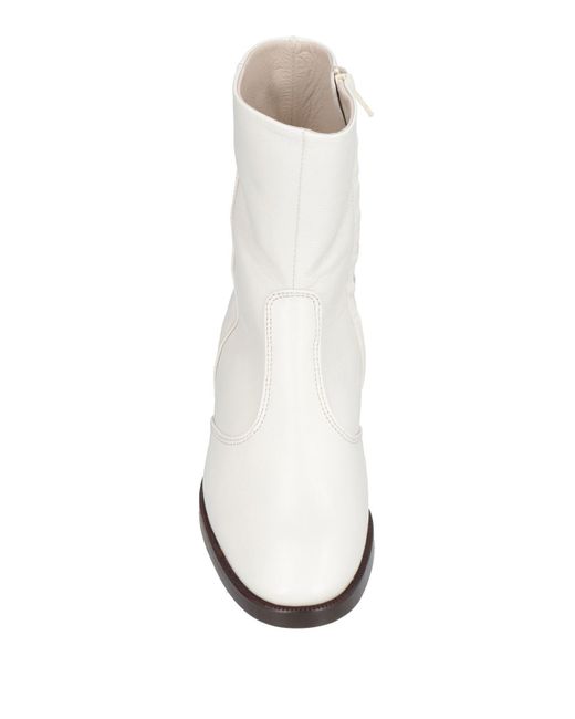 Zadig & Voltaire White Ankle Boots Leather