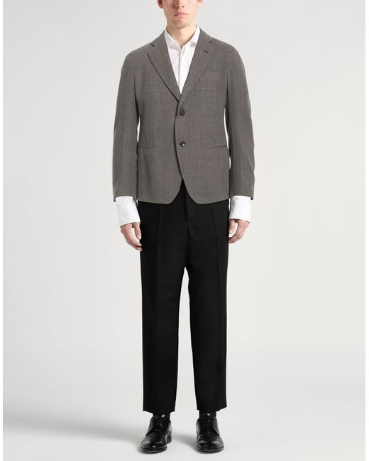 Emporio Armani Gray Blazer Virgin Wool, Silk for men