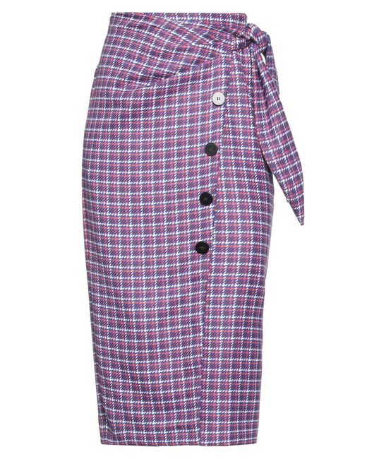 SIMONA CORSELLINI Purple Midi Skirt