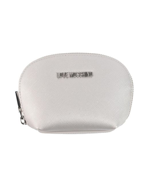 Love Moschino Gray Kosmetiktäschchen