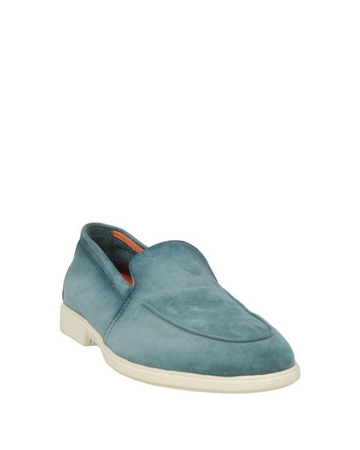 Santoni Green Loafers Leather for men