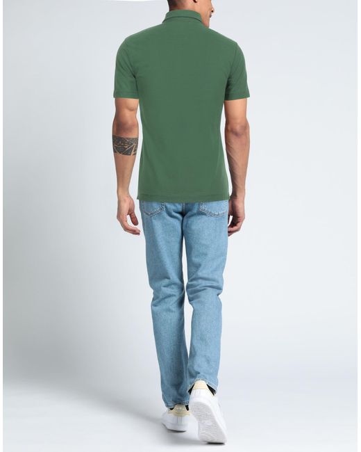 Zanone Green Polo Shirt for men