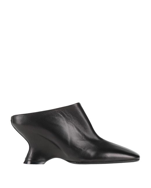 Dries Van Noten Black Mules & Clogs Leather