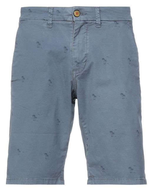Impure Blue Slate Shorts & Bermuda Shorts Cotton, Elastane for men