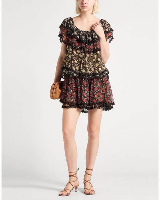 Rixo Black Mini Dress Cupro
