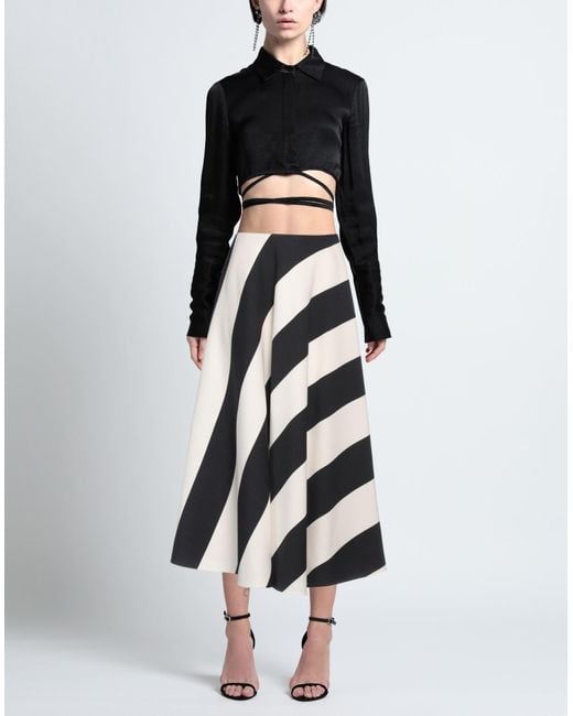 Valentino Garavani Black Midi Skirt
