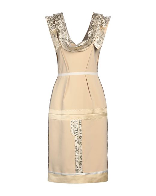 Moschino Natural Mini Dress Polyester, Polyurethane