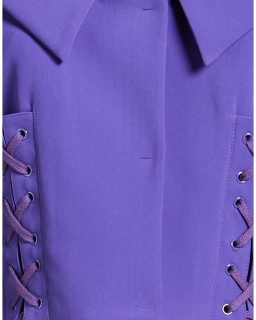 Moschino Blue Jacket Polyester, Polyurethane