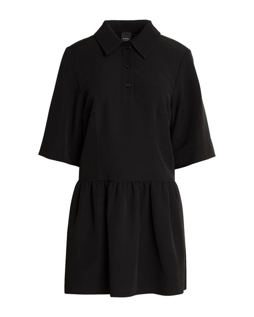Pinko Black Mini Dress Polyester, Elastane