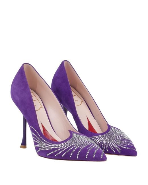 Roger Vivier Purple Pumps Leather
