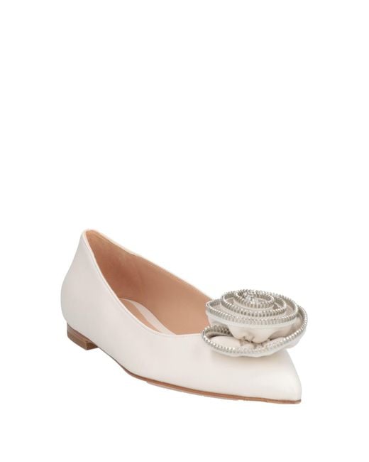 Gianvito Rossi Natural Ballet Flats Leather