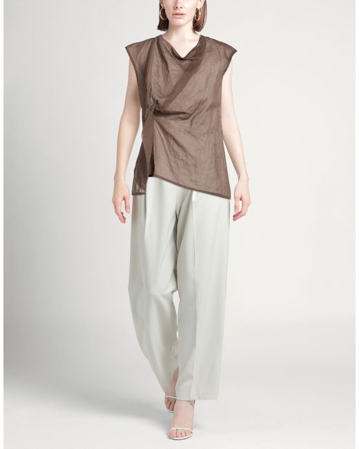 The Row Brown Top Cotton, Silk