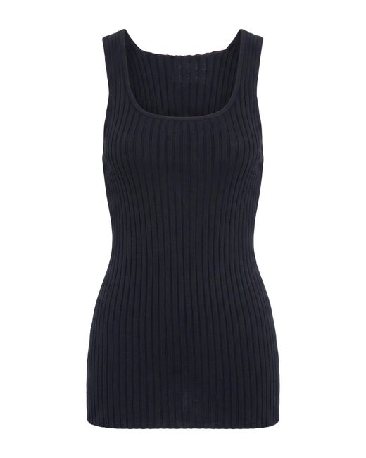 Alpha Studio Blue Tank Top Cotton