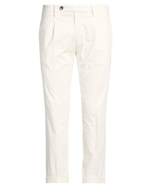 Michael Coal White Pants Cotton, Elastane for men