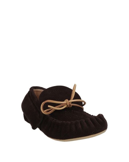 J.W. Anderson Black Chocolate Loafers Textile Fibers