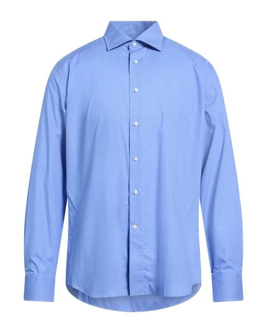 Canali Blue Light Shirt Cotton for men