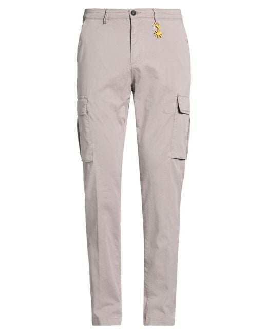 Manuel Ritz Gray Pants Cotton, Elastane for men
