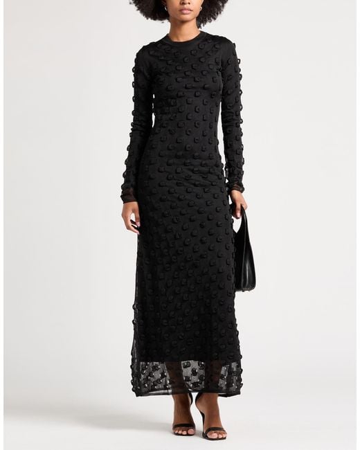 Sportmax Black Maxi Dress Polyamide, Polyester