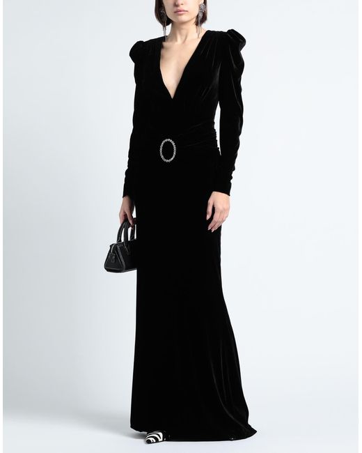 Alessandra Rich Black Maxi Dress
