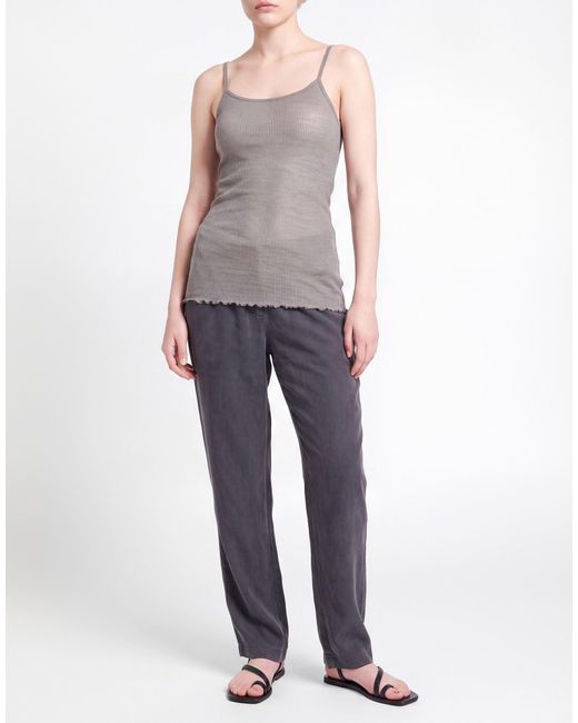 Majestic Filatures Brown Tank Top Micro Modal, Cashmere